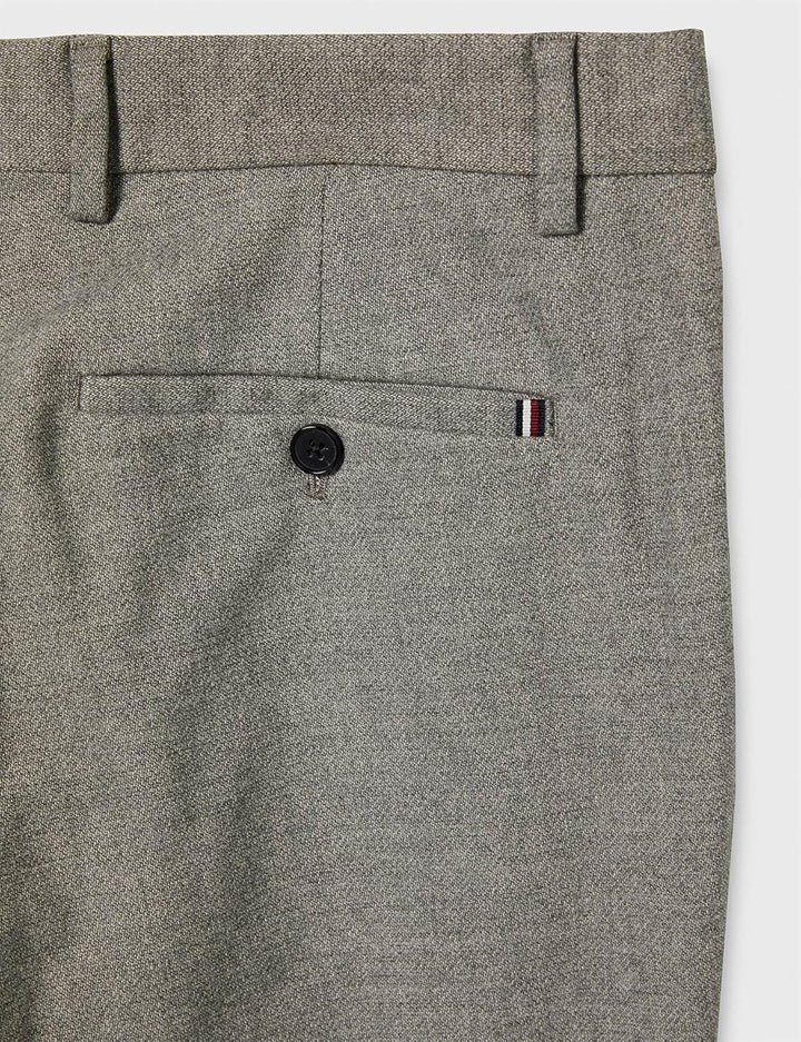 Tommy Hilfiger Herren Stoffhose Bleecker Fake Solid Wool Look mit Stretch 28W / 32L Iron Grey, 28W /