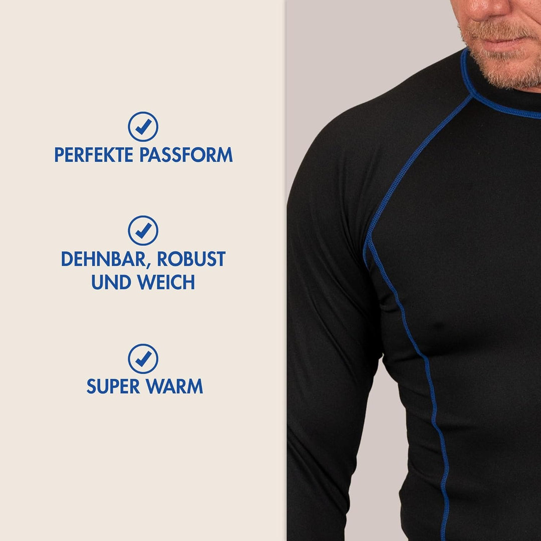 Basic Treasure Thermounterwäsche Set Herren, Skiunterwäsche Winter Thermowäsche Set, Warm, Thermowäs