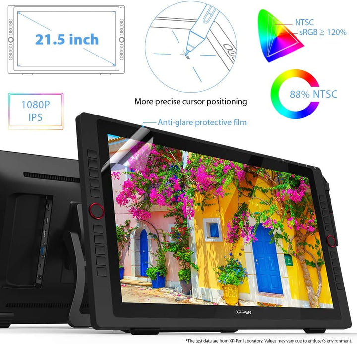 XP-PEN Artist 22R Pro Professionelles Display-Tablet, 21,5 Zoll (21,5 Zoll), Zeichenmonitor mit USB-