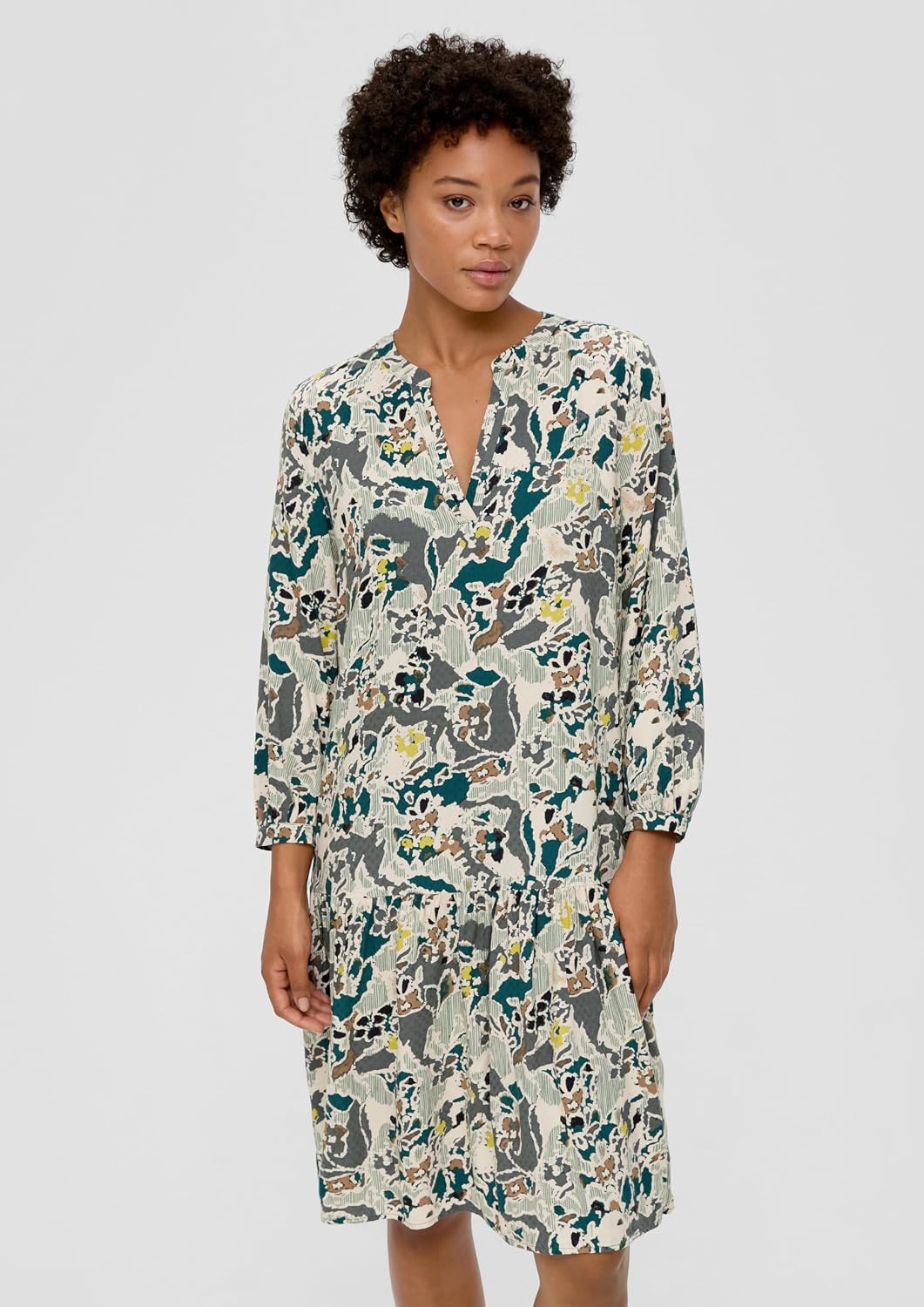 s.Oliver Damen 2138508 Kleid 34 Blue Green, 34 Blue Green