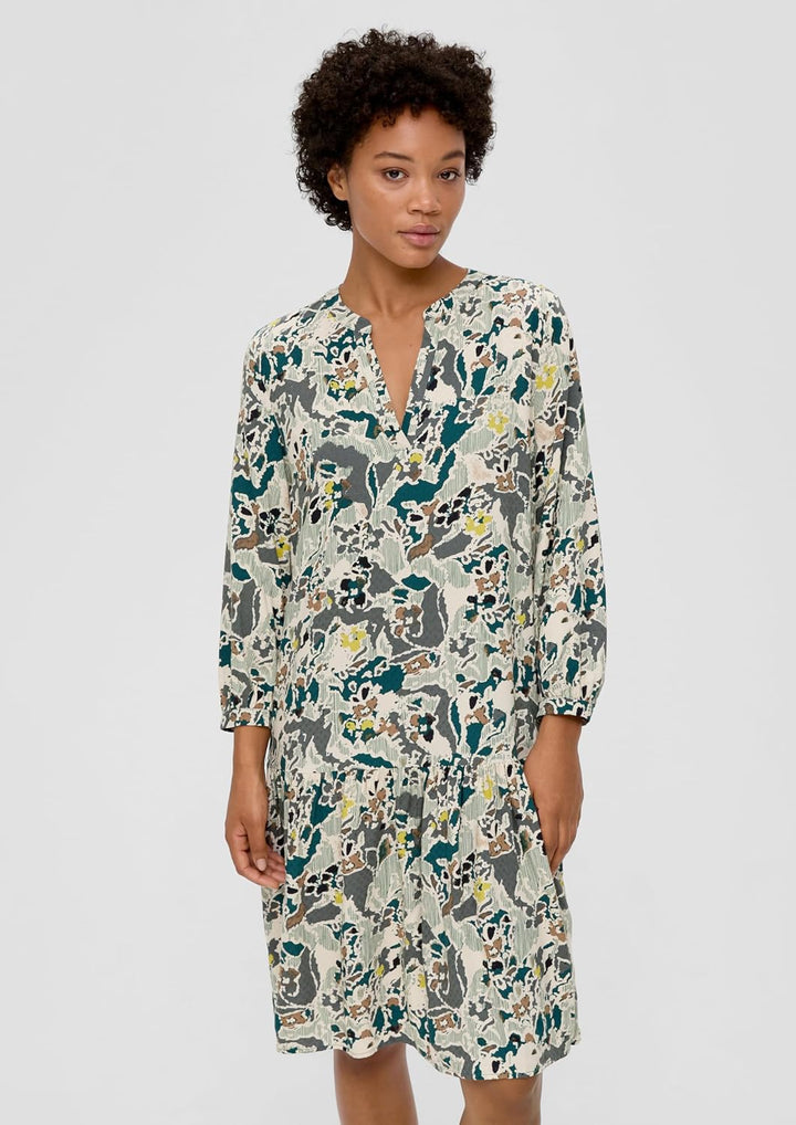 s.Oliver Damen 2138508 Kleid 34 Blue Green, 34 Blue Green