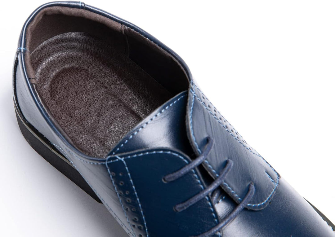 Anzugschuhe Herren Oxford Derby Schuhe Brogues Lederschuhe Hochzeitsschuhe Schnürhalbschuhe Klassisc