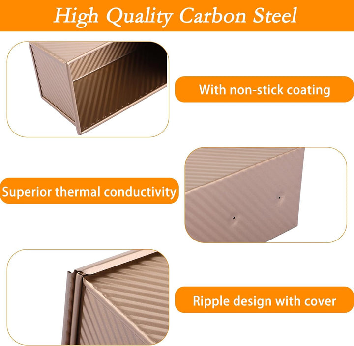 FWEEK Toastbrot Backform mit Deckel 1000g, Brot Toast Brotbackform, Teig Brotbackform mit Deckel Ant