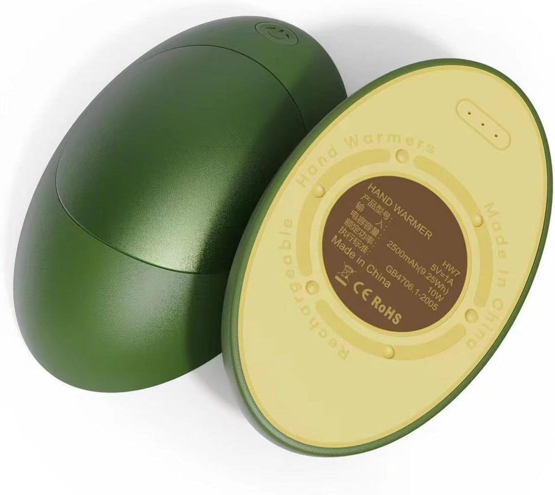 Magnetischer Handwärmer, Avocado Handwärmer, 2 in 1 Handwärmer und Ladebank, Avocado Taschenwärmer,