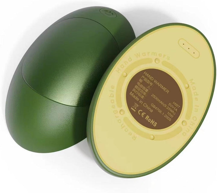 Magnetischer Handwärmer, Avocado Handwärmer, 2 in 1 Handwärmer und Ladebank, Avocado Taschenwärmer,