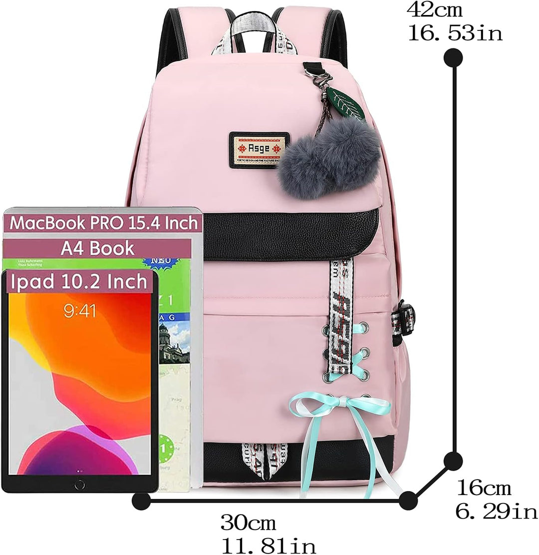 Asge Schulrucksack Mädchen Schulranzen Jungen Schultasche mit Ergonomischem Design Rucksack Campus B