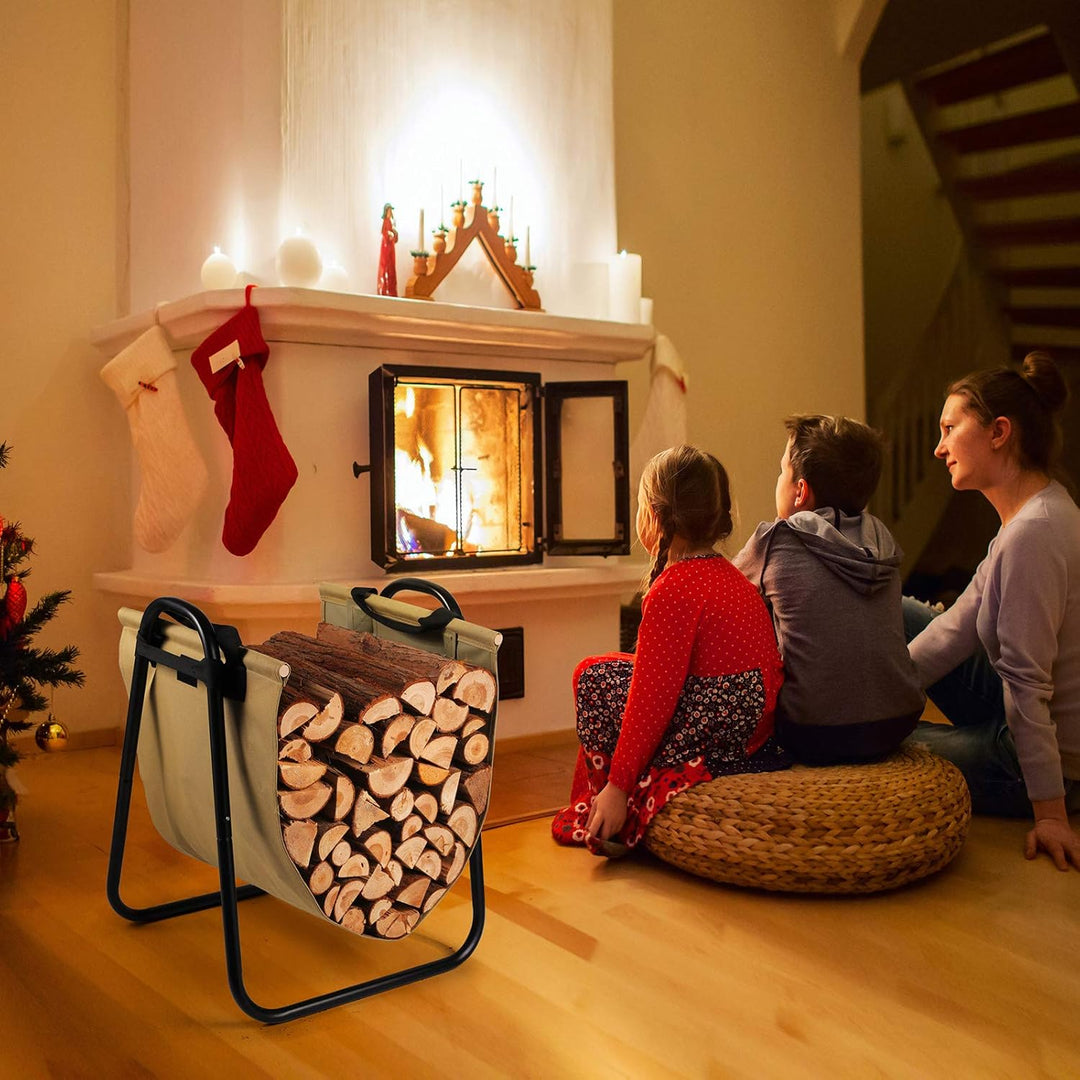TJ.MOREE Kaminholzregal Kaminholzständer Brennholzregal belastbar Feuer Holzablage Kaminwerkzeug-52,