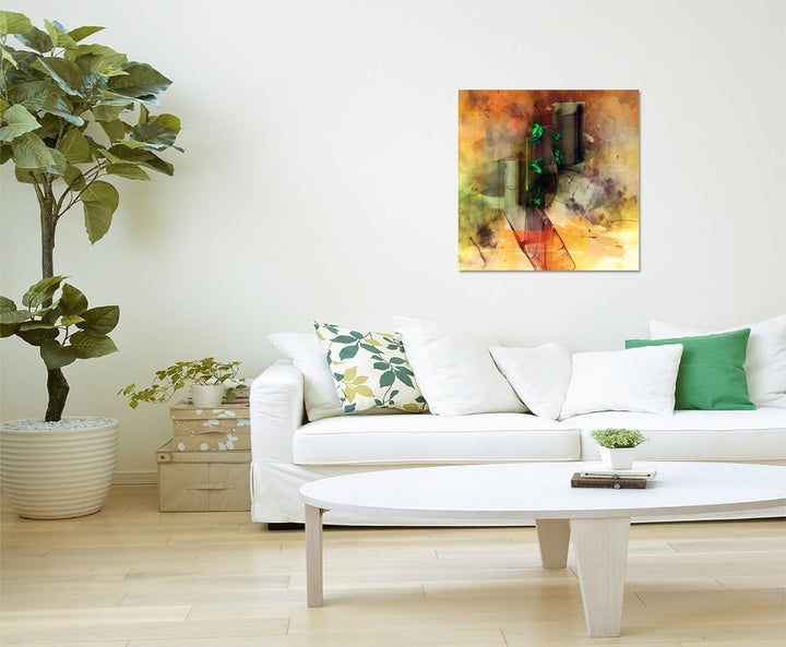 Paul Sinus Art Power Kraft Energie Abstraktes Bild auf Leinwand Abstrakt196- dekorativer Einteiler W