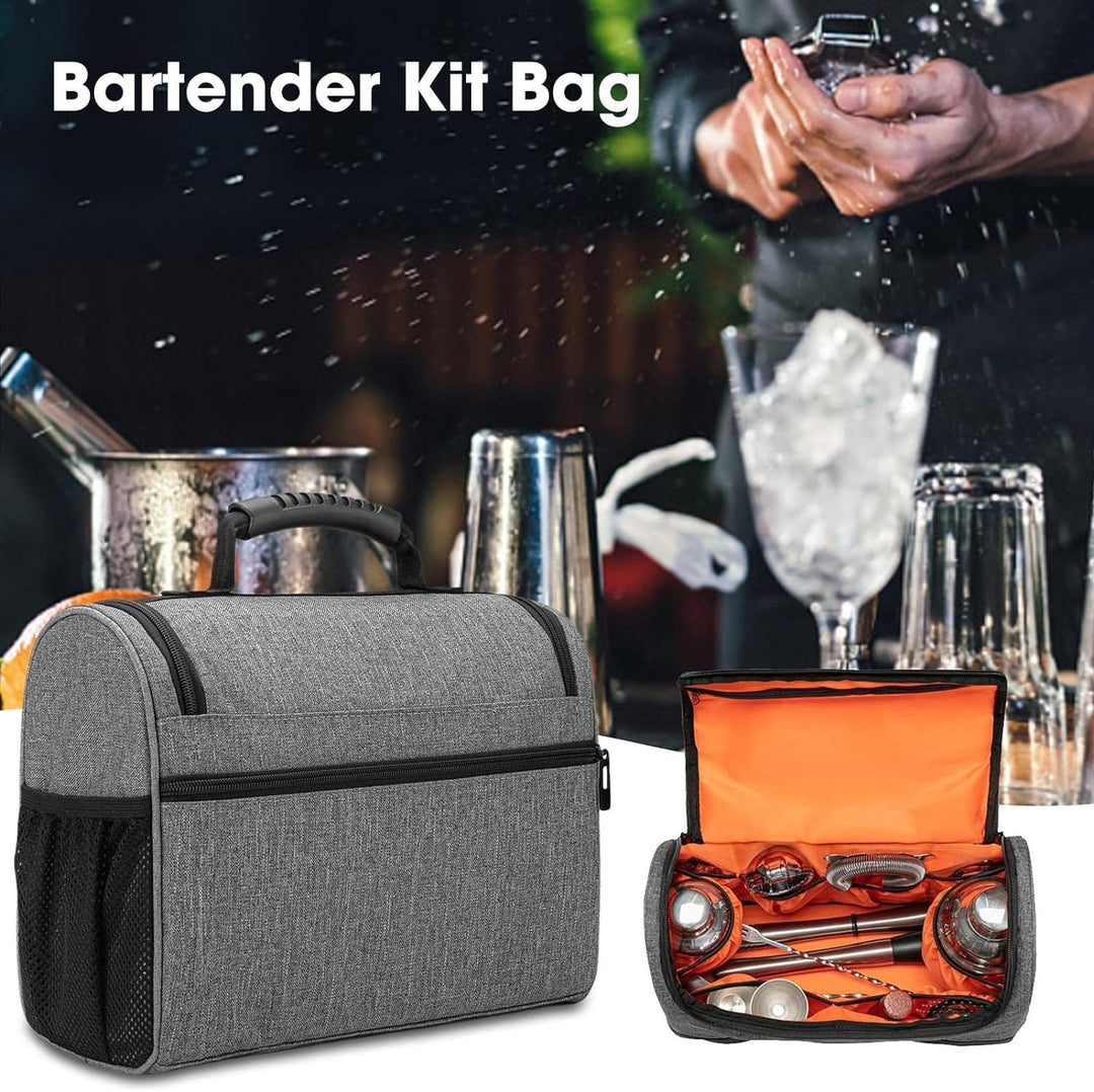 Gusengo Barkeeper-Kit-Tasche, Tragbare Barkeeper-Kit-Reisetasche, wasserdichte Reisetragetasche für