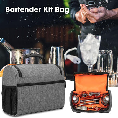 Gusengo Barkeeper-Kit-Tasche, Tragbare Barkeeper-Kit-Reisetasche, wasserdichte Reisetragetasche für