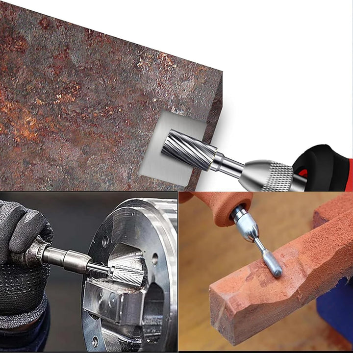 Hartmetall Frässtifte Set,10 Stück Metall Fräser Rotations Bohrer mit 6mm Schaft Hartmetallfräser,Dr