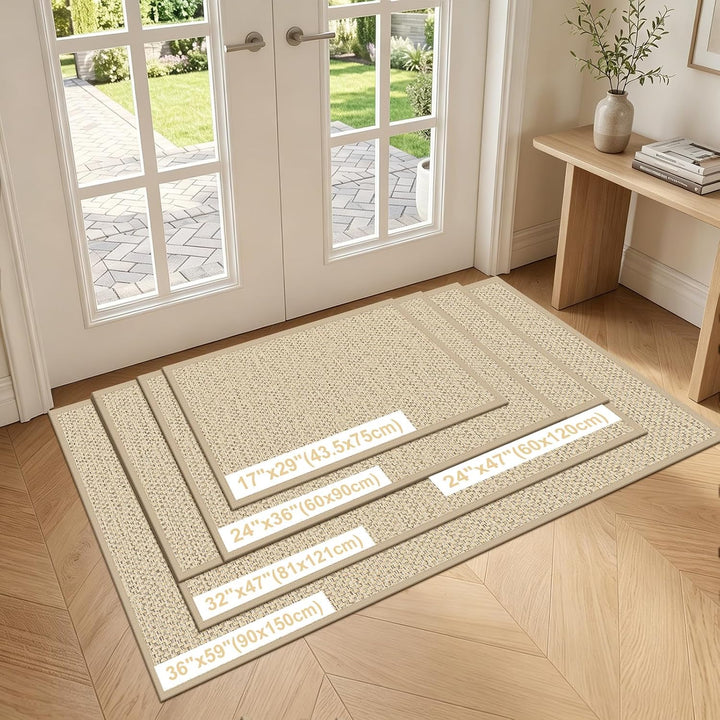 LEKEEPGO Fussmatte Innen 43 x 75 cm, rutschfest Fussmatte, waschbar Schmutzfangmatte, Dünn Türmatte