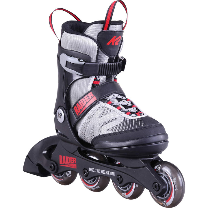 K2 Jungen Raider Inline Skates L (EU: 35-40 / UK: 3-7 / US: 4-8) grey - red, L (EU: 35-40 / UK: 3-7