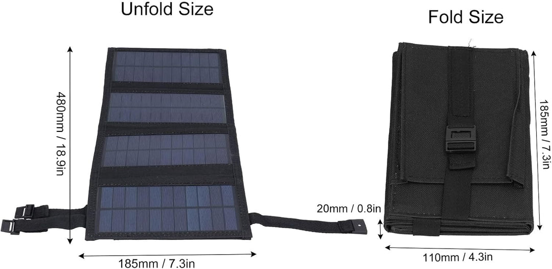 20W Solarpanel Faltbar, USB Solarpanel Solar Ladegerät Wasserdicht Handy Power Banks Camping Solar C