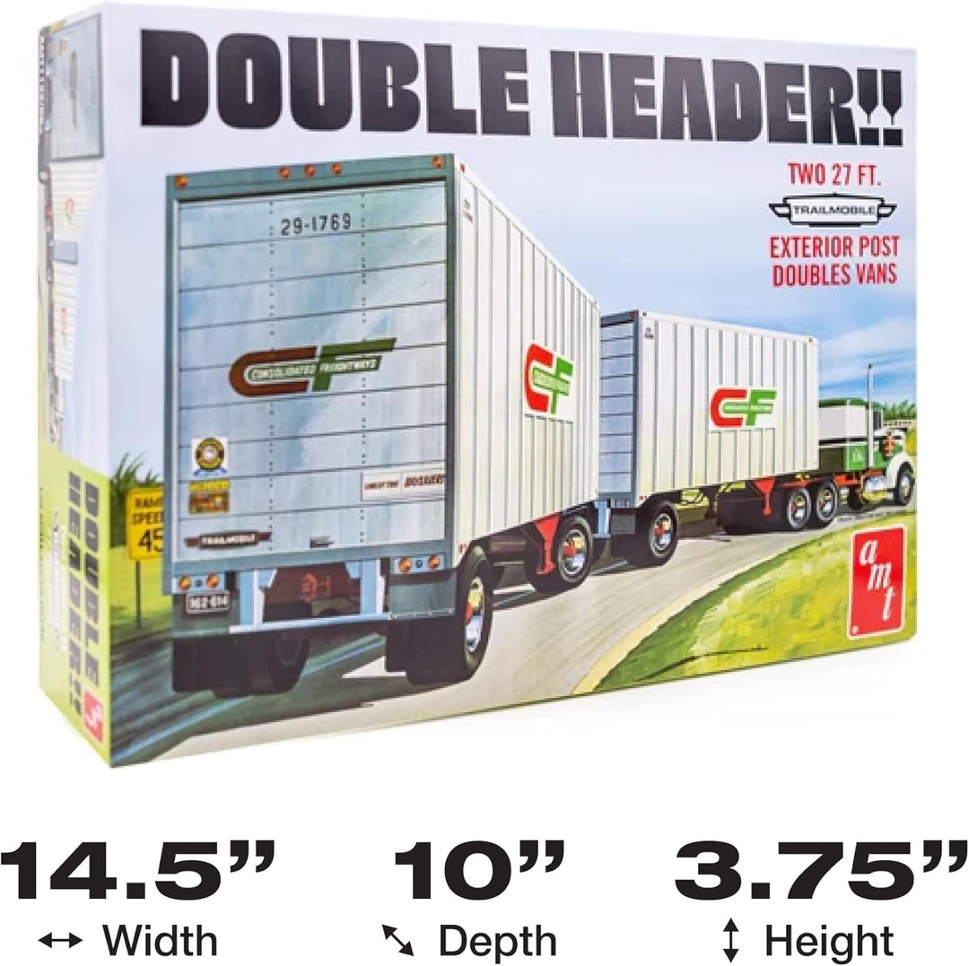 AMT Ertl AMT1132/06 1/25 Double Header Tandem Van Trailer Modellbau