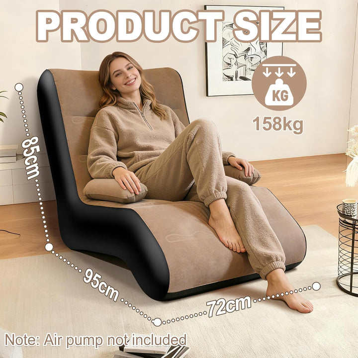 KingSom Aufblasbares Sofa, Aufblasbare Couch mit Armlehne, Camping Sofa Aufblasbares Luftsofa, Wasse
