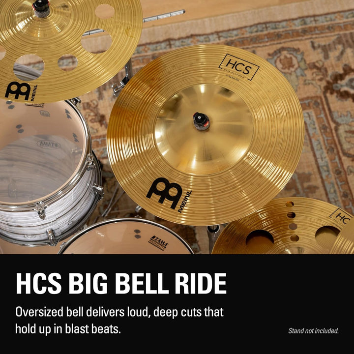 Meinl Cymbals HCS Big Bell Ride 18 Zoll (Video) Schlagzeug Becken (45,72cm) Messing, Traditionelles