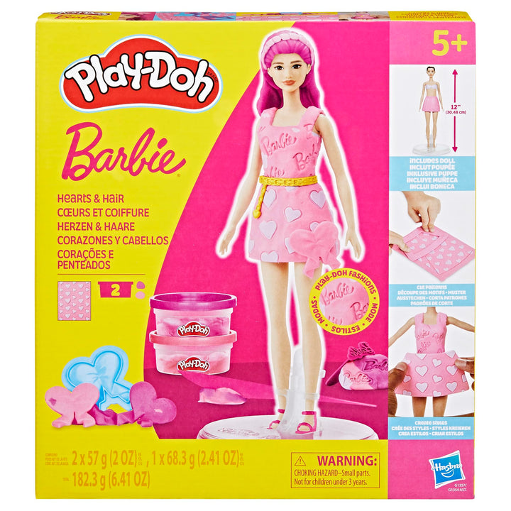 Play-Doh Barbie Herzen & Haare Puppenset, Barbie Herzen & Haare