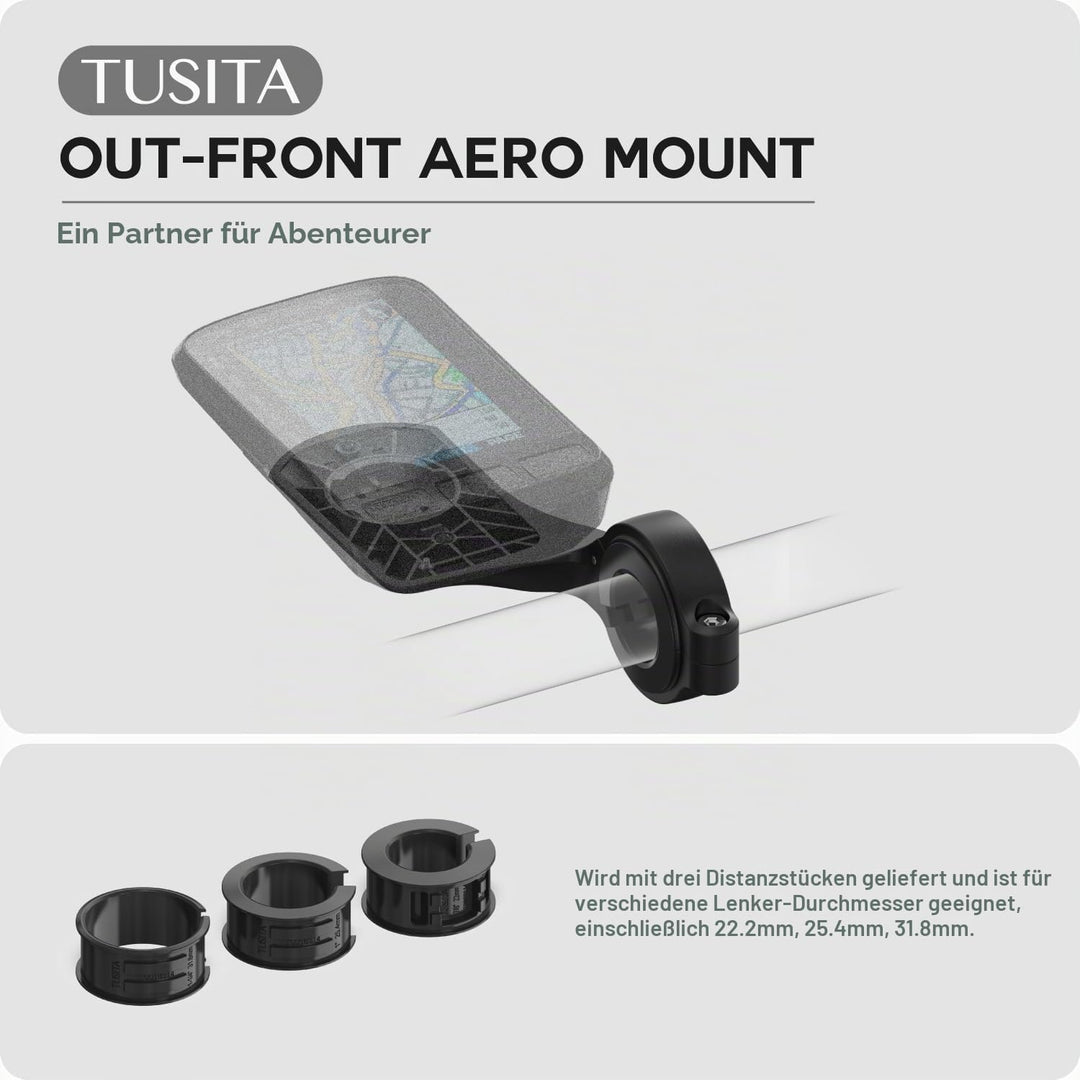 TUSITA Aero Out Front Halterung Kompatibel mit Wahoo ELEMNT ROAM V1 V2 GPS Fahrradcomputer