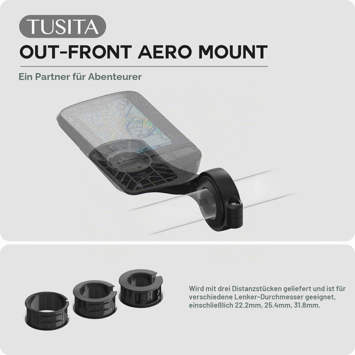 TUSITA Aero Out Front Halterung Kompatibel mit Wahoo ELEMNT ROAM V1 V2 GPS Fahrradcomputer