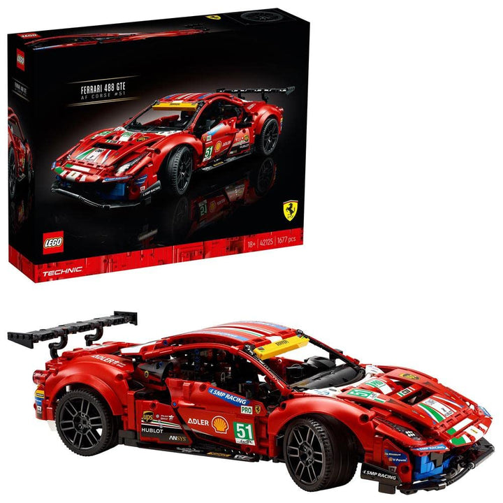 LEGO 42125 Technic Ferrari 488 GTE “AF Corse #51” Supersportwagen, Exklusives Sammlermodell, Sammler