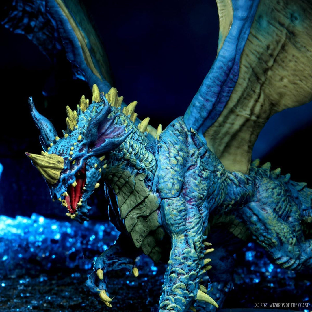 WizKids D&D Icons of The Realms: Blauer Drache für Erwachsene Figur | DnD Miniaturen Blau für Erwach