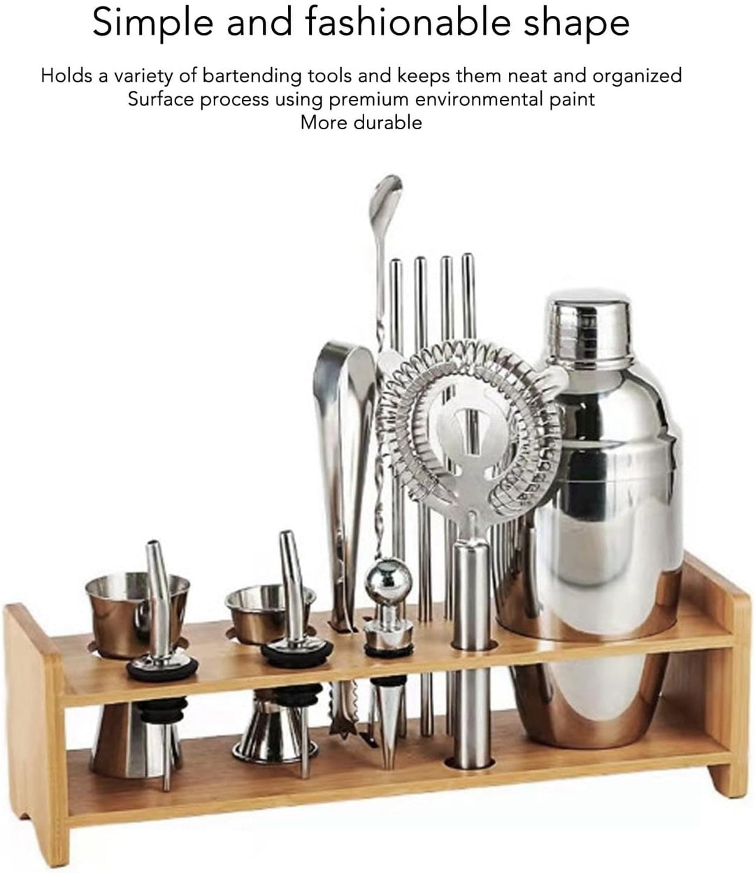 Barkeeper-Set-Ständer, Holz-Bar-Werkzeughalter, Geschichtetes Design, Cocktail-Barkeeper-Set mit Stä