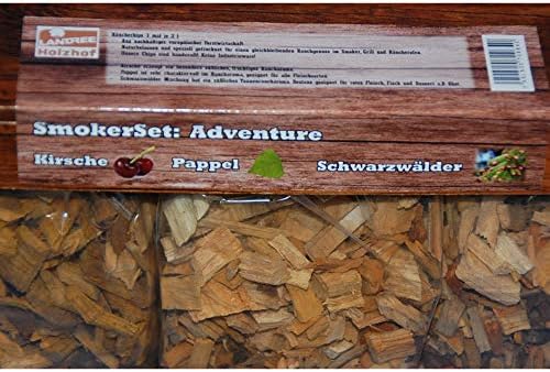 Landree Räucherchips Adventure Mix 3 x 2 L (Kirsche, Pappel, Schwarzwälder) Aromatische Wood Chips f