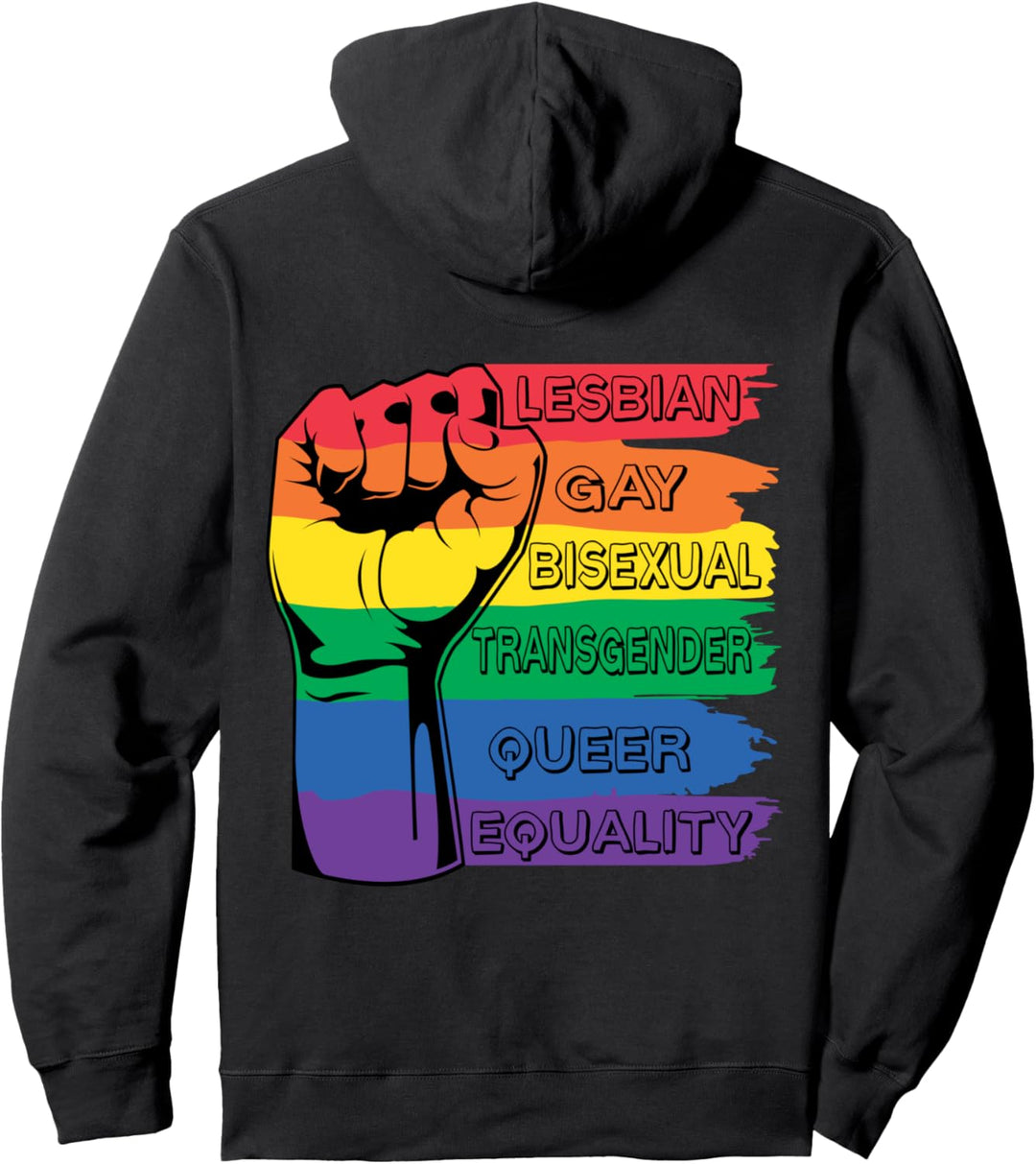 LGBTQ Lesbian Gay Pride Merch Regenbogen Faust Pride Pullover Hoodie