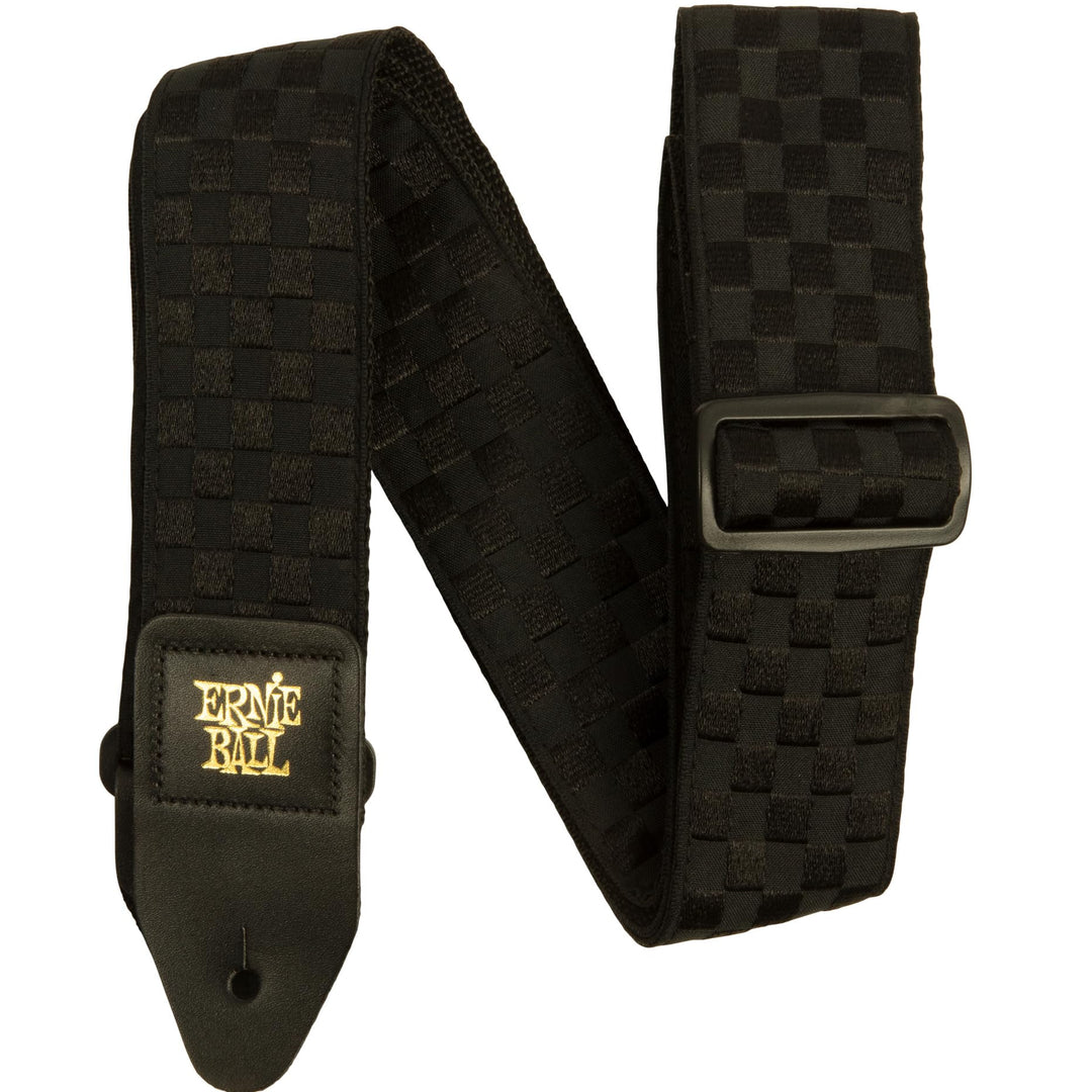 Ernie Ball Jacquard Guitar Strap Black Checkers, Black Checkers