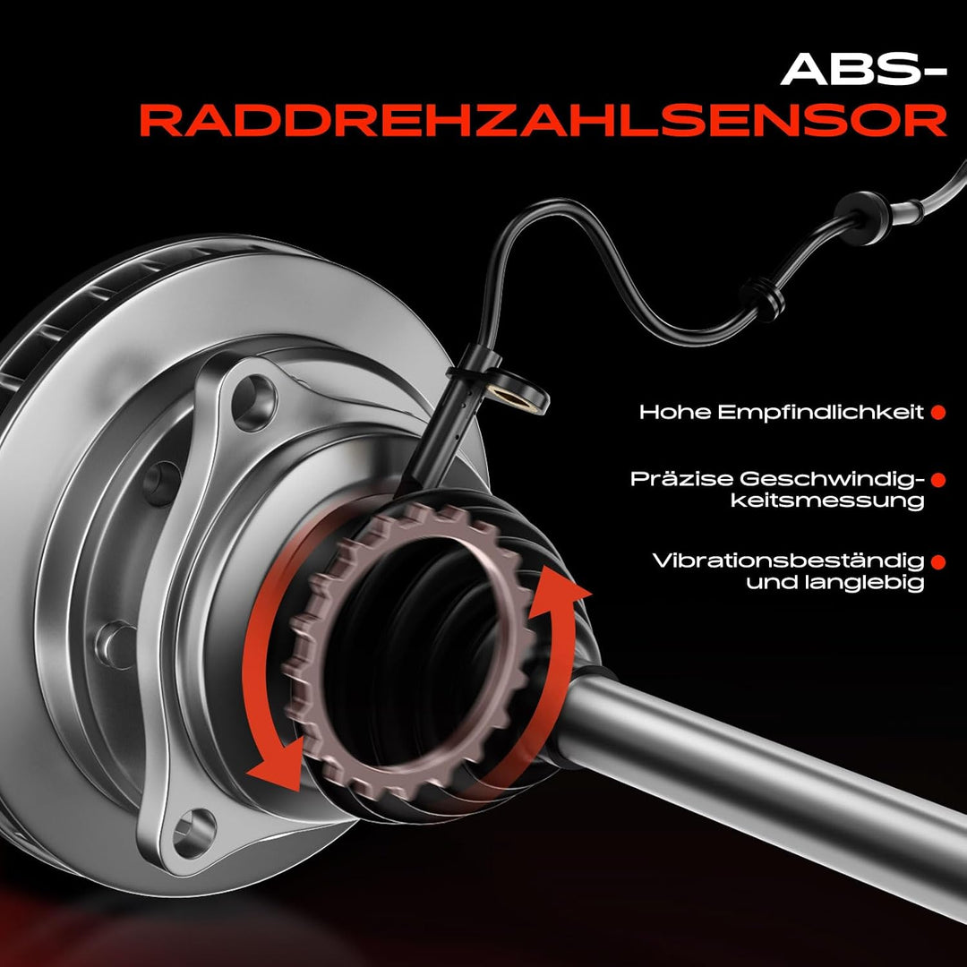 1x ABS Sensor Raddrehzahl Hinten Links Rechts für Fiesta V JD JH Van Fusion JU 2 DY 1.25L 1.4L 1.6L