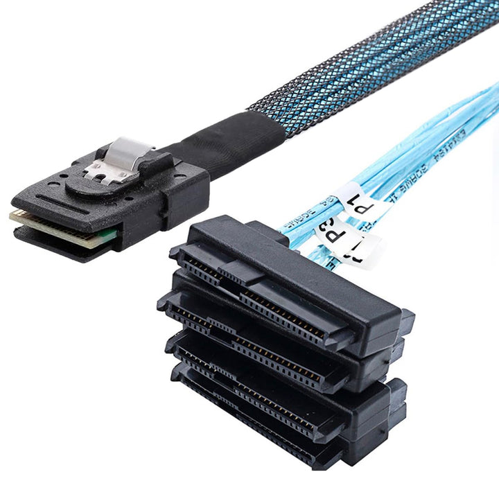 CY Kabel Internes Mini SAS 4X SFF-8087 36Pin Host auf SAS Festplatte SFF-8482 29Pin Target Fanout Ka