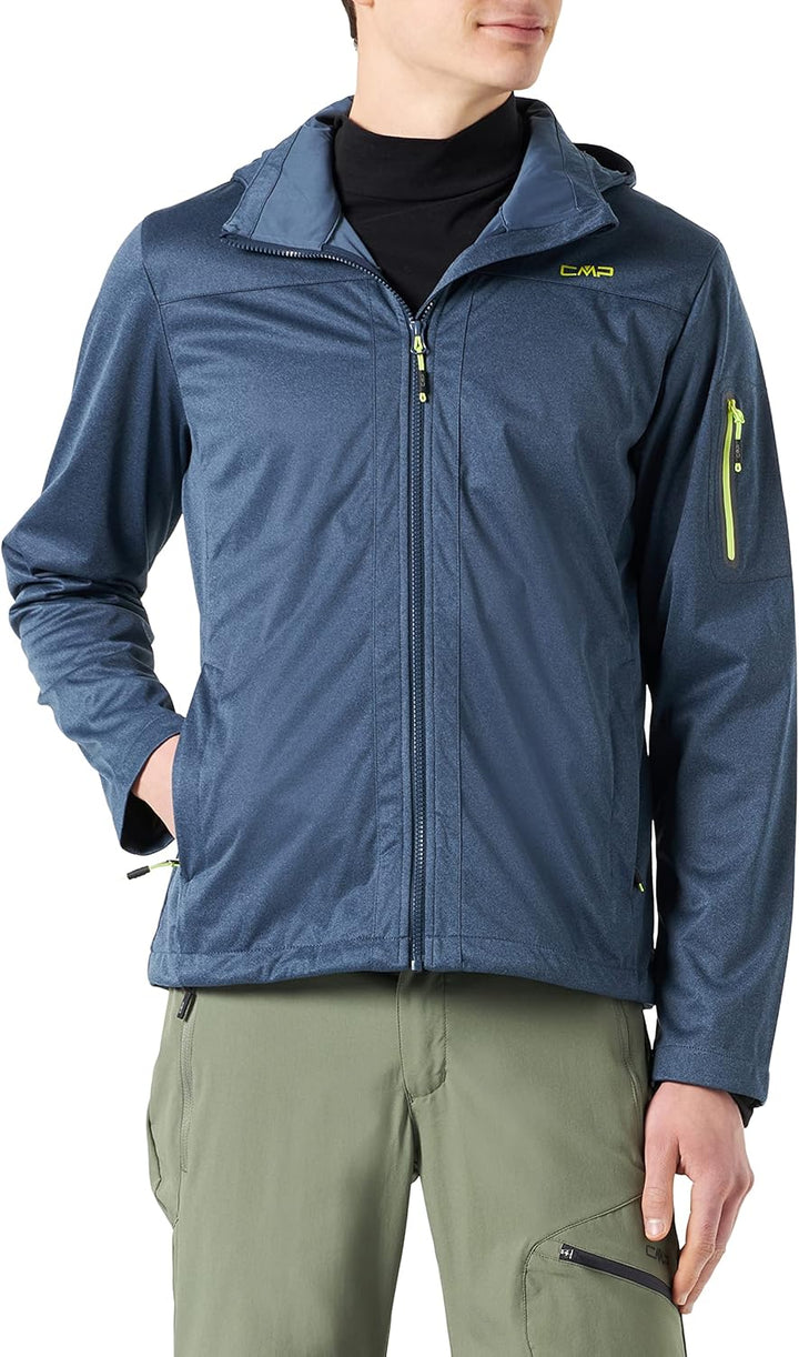 CMP Herren Giacca In Melange Softshell Leggera, Antivento E Impermeabile Wp 8.000 Jacke 56 Blue cosm