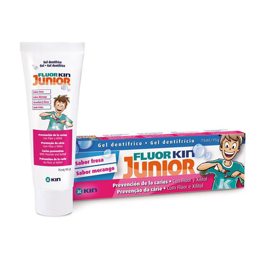 Kin Fluor Kin Junior Strawberry Dental Gel 75ml