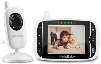 HelloBaby Babyphone mit Kamera HB32 3.2" Digital Funk TFT LCD Drahtloser Video baby Monitor mit Digi