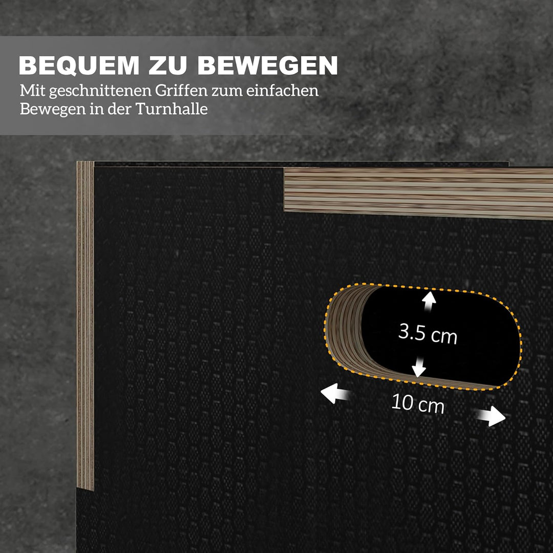 SPORTNOW 3 in 1 Plyo Box, Sprungbox aus Holz, Plyometric Plattform mit Griff, Plyometrisches Trainin