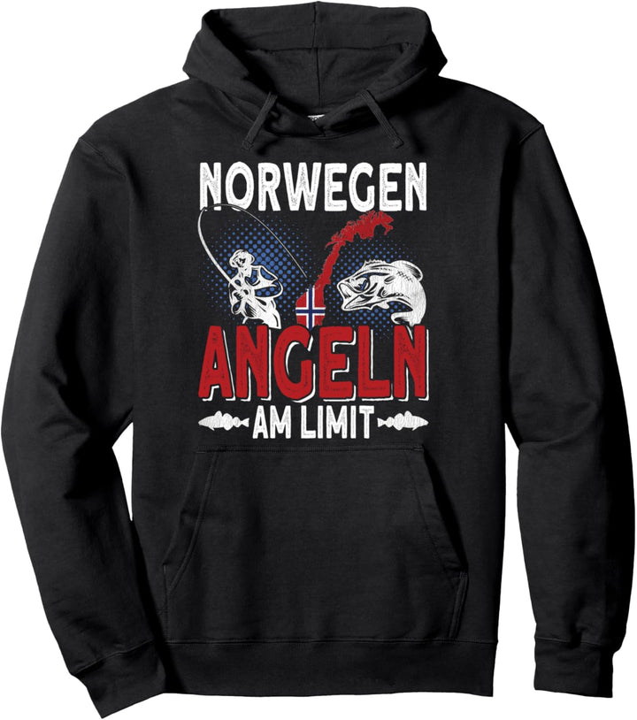 Norwegen Angeln am Limit - Skandinavien Angler Norwegen Pullover Hoodie