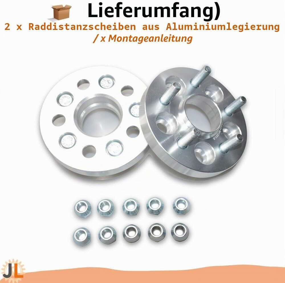 JINGLING KJ 5 Lug Spurverbreiterungen PCD 5 x 114,3 Nabenbohrung 67 mm geschmiedet 2 Stück Thickness
