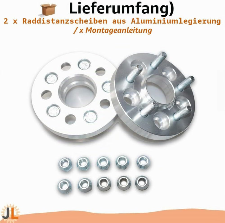 JINGLING KJ 5 Lug Spurverbreiterungen PCD 5 x 114,3 Nabenbohrung 67 mm geschmiedet 2 Stück Thickness