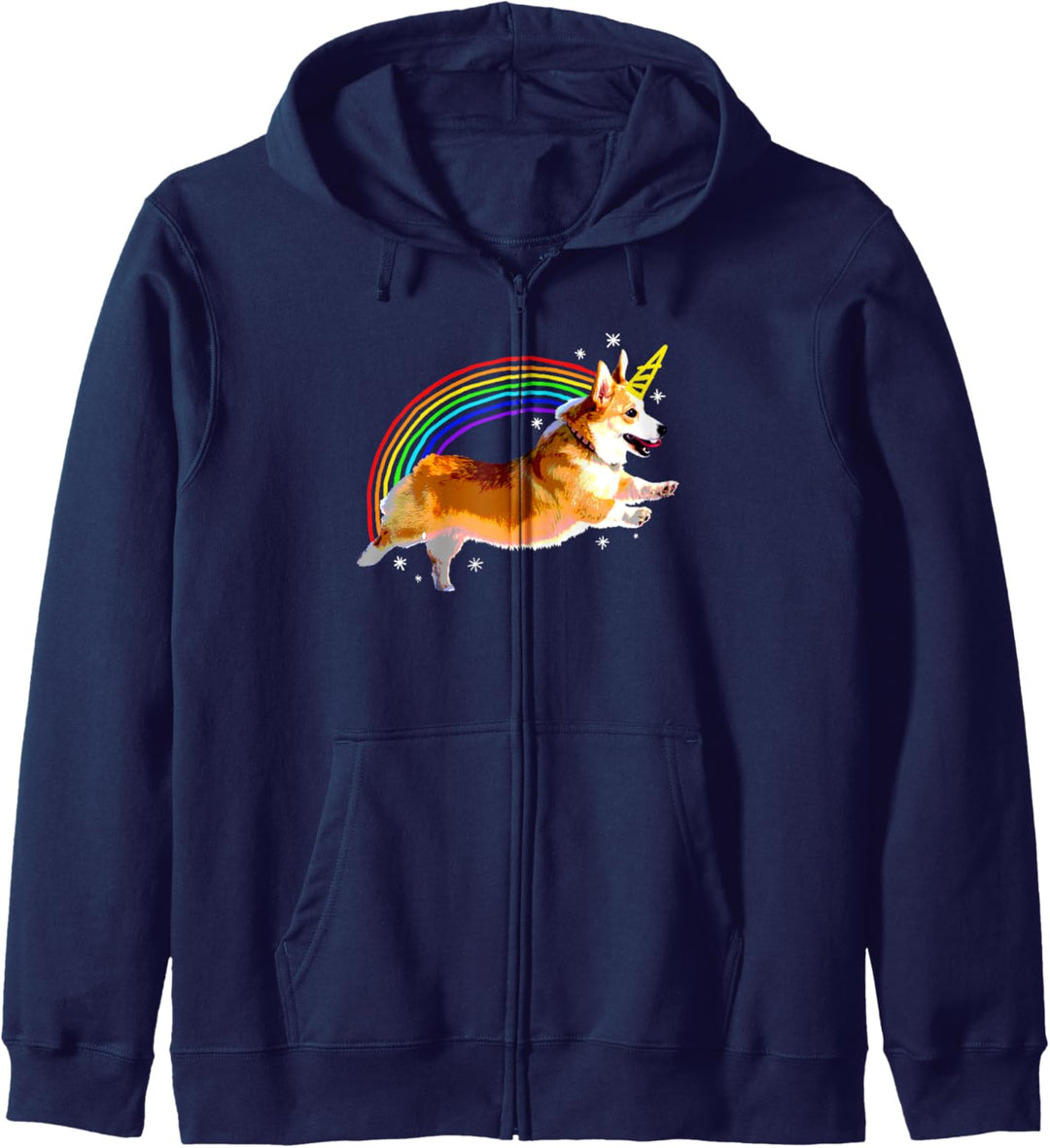 Unicorn Corgi Rainbow Doodle Funny Kapuzenjacke