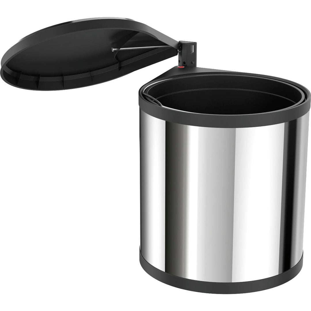 Hailo 351203 Mono Abfallsammler 12 Liter, edelstahl/schwarz A One