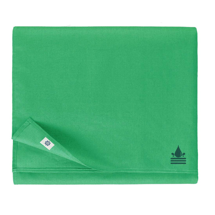 Linen &amp; Cotton Tischdecke Wasserdicht Wachstuch Gartentischdecke Adele - 100% Leinen, Grün (147 x 35