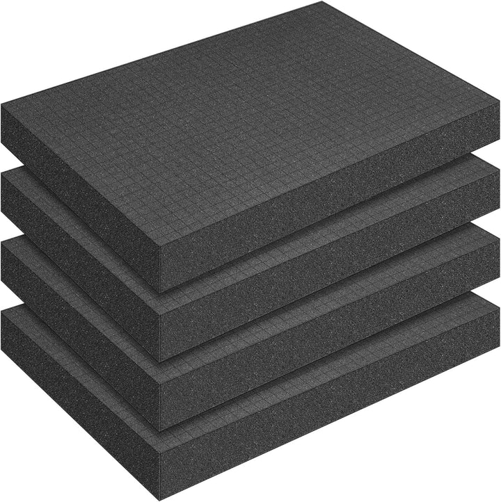 Pameil 4 Stück 400 x 300 x 50 mm Schaumstoff Zuschnitt Rasterschaumstoff - Werkzeugkoffer Kamerakoff