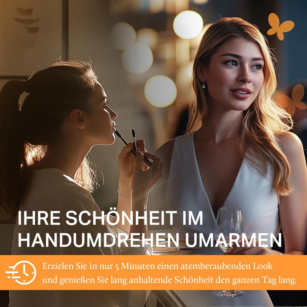 DOORES Haarverlängerungen Clip in Extensions Echthaar, Balayage Natürliches Schwarz bis Chestnut Bra