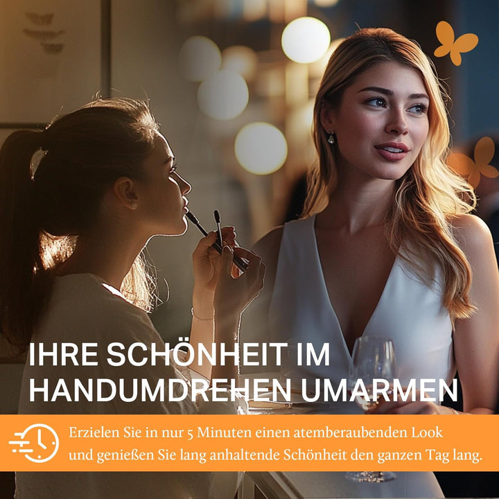 DOORES Haarverlängerungen Clip in Extensions Echthaar, Balayage Natürliches Schwarz bis Chestnut Bra