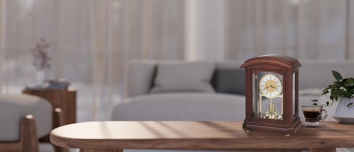 Bulova B1848 Nordale Clock, Walnut Finish