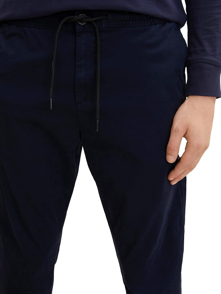 TOM TAILOR Denim Herren Chino Jogger Hose, 10668 - Sky Captain Blue
