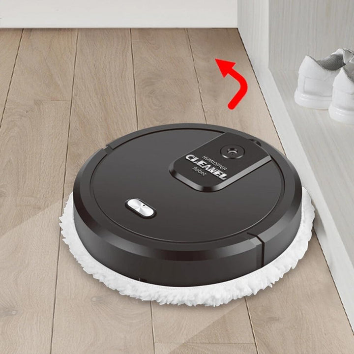 Wischroboter Runde 25cm Automatischer Wischroboter mit Nass- & Trockenfunktion & Sprühsystem, Leistu