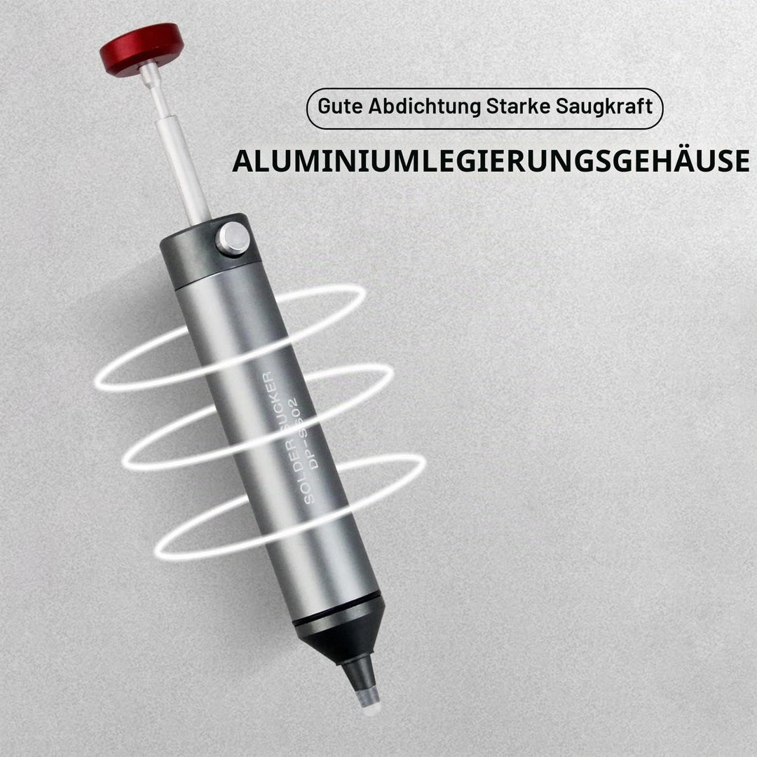 FrogBro Entlötpumpe, Nicht verstopfende Solder Sucker, 2 Silikondüsen, 2 Entlötlitze, Hitzebeständig