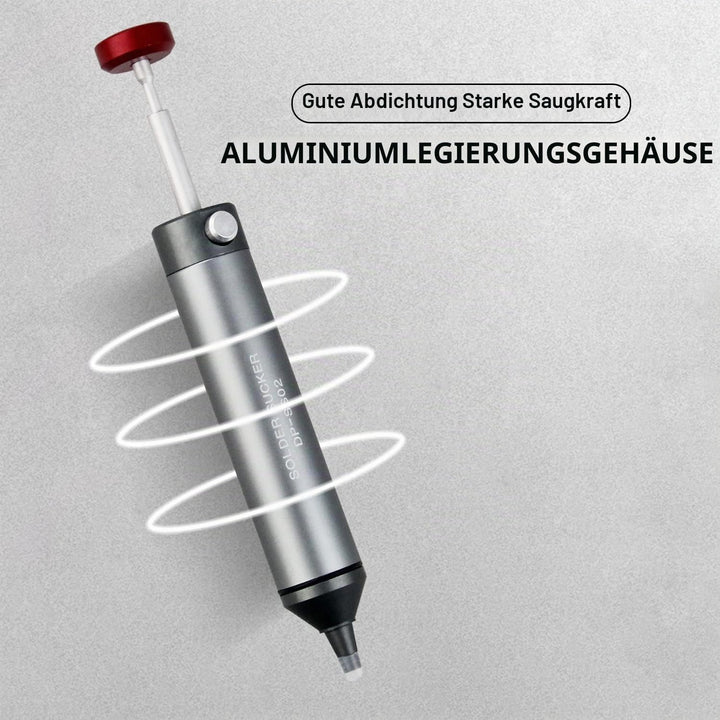 FrogBro Entlötpumpe, Nicht verstopfende Solder Sucker, 2 Silikondüsen, 2 Entlötlitze, Hitzebeständig